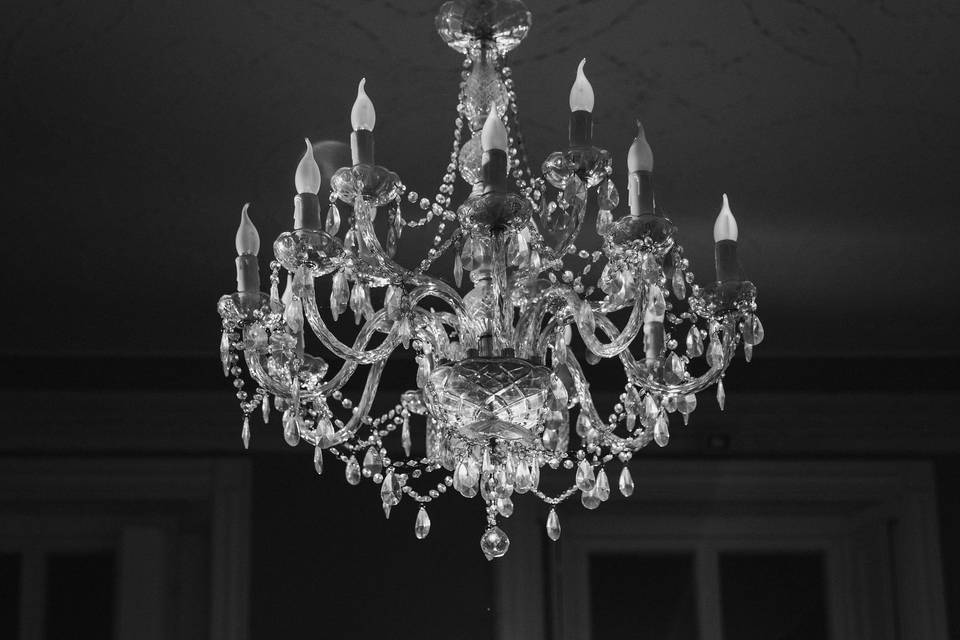 Dancing under the chandelier