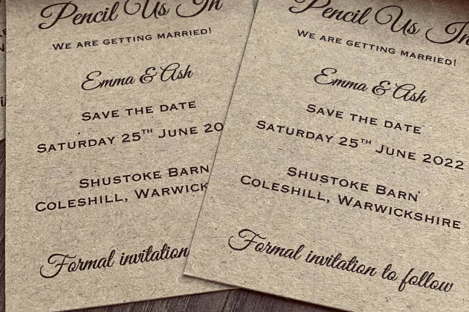 Dear Emma Wedding Stationery