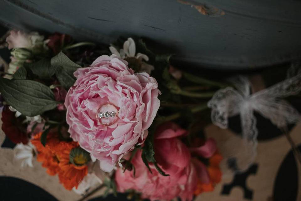 Bridal bouquet closeup