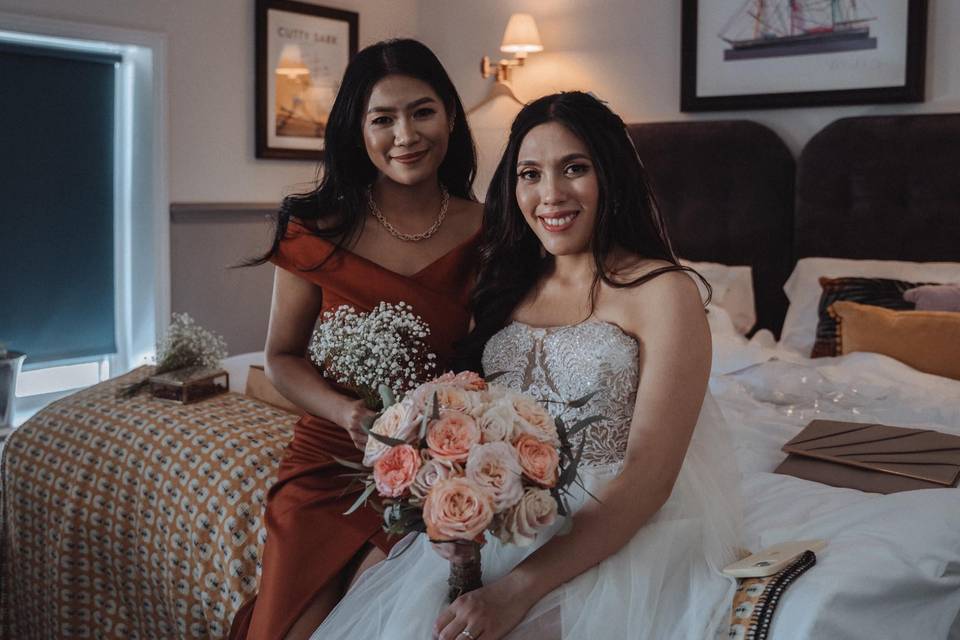 Bride & maid of honour