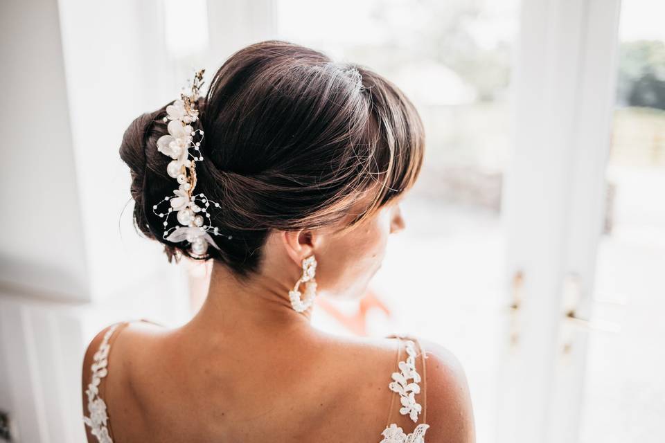 Twisted bridal bun