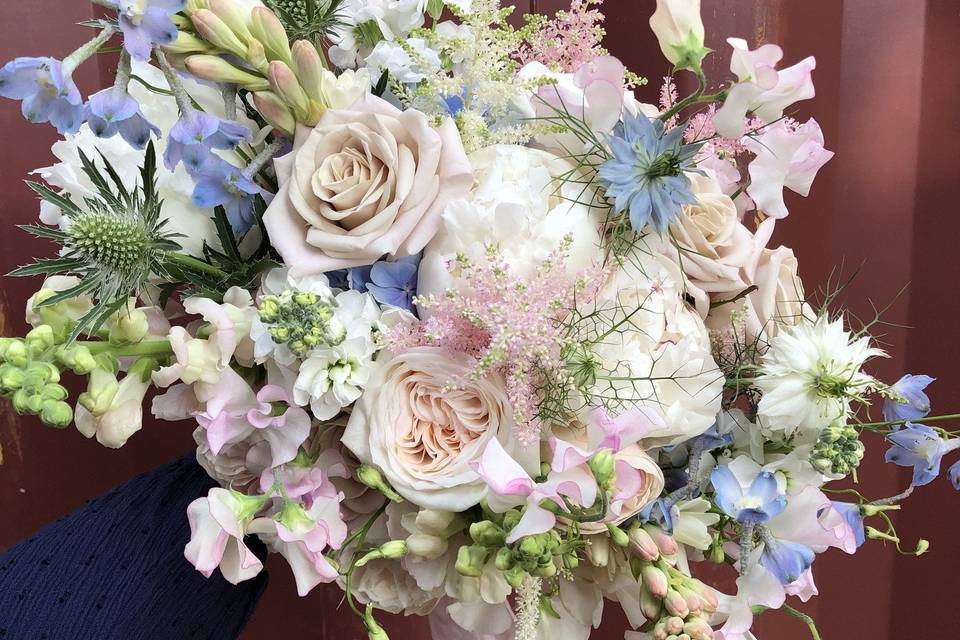 Pastel wedding bouquet