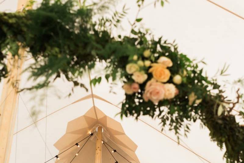 Marquee floral hoop