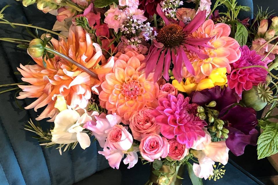 Bright bridal bouquet