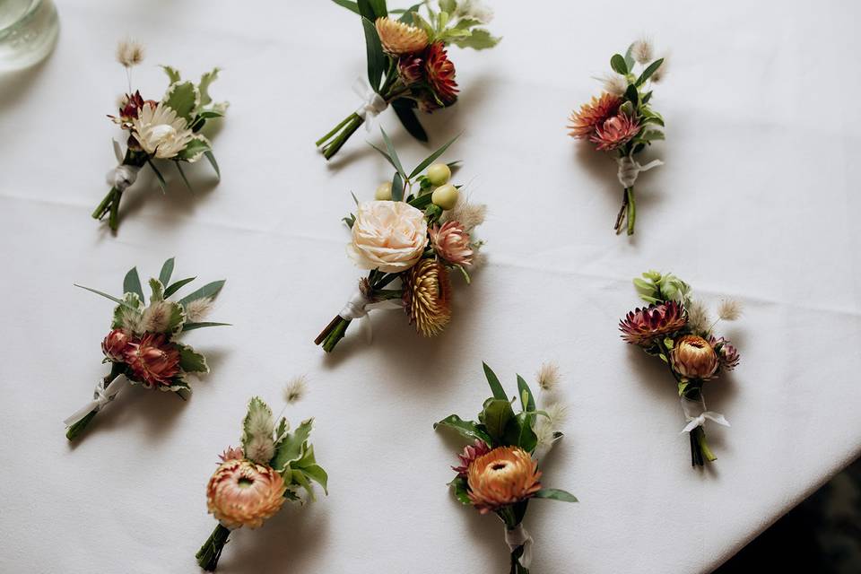 Late summer buttonholes