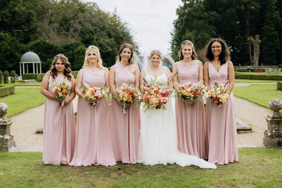 Bridal party bouquets