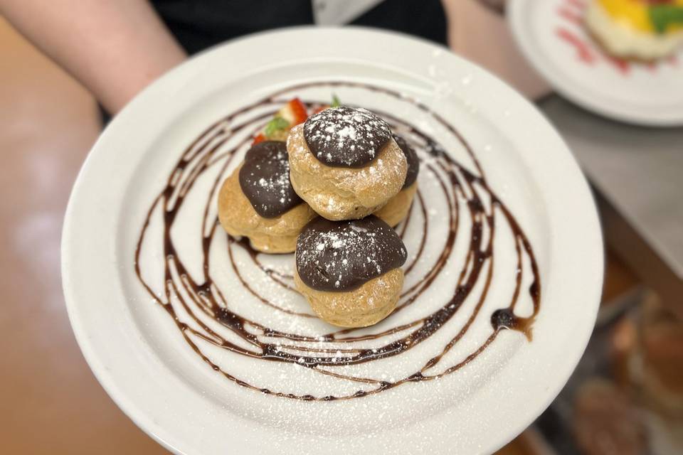 Classic profiteroles.