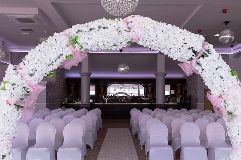 Archway above ceremony table