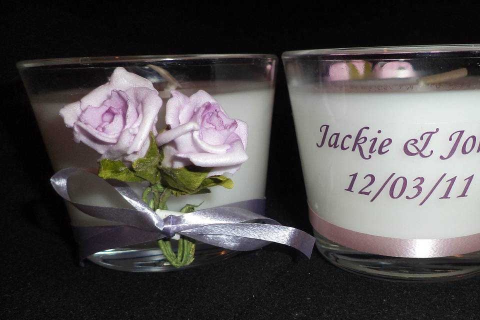 Glass votive personalised