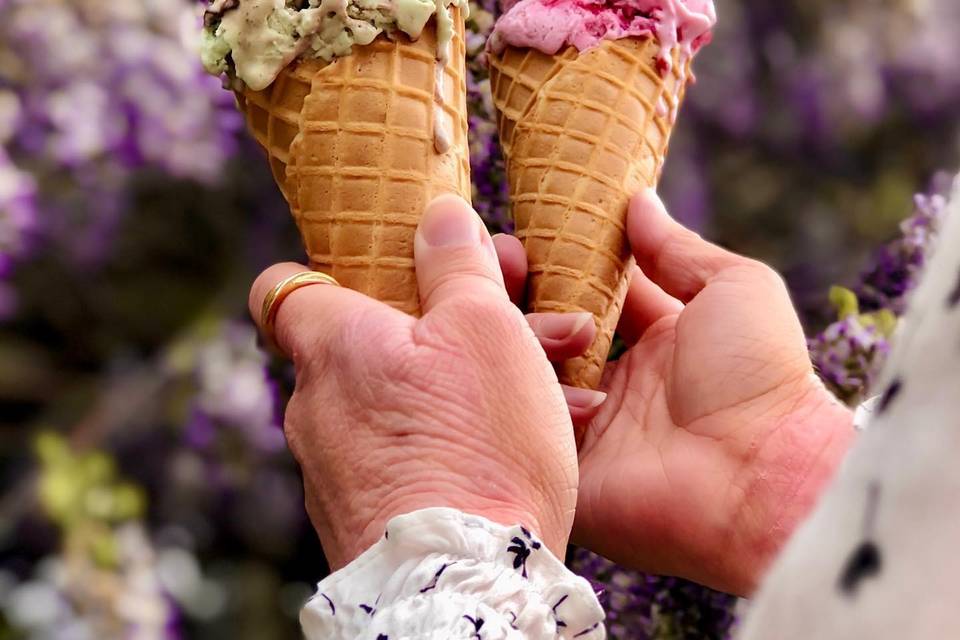Delicious ice cream cones