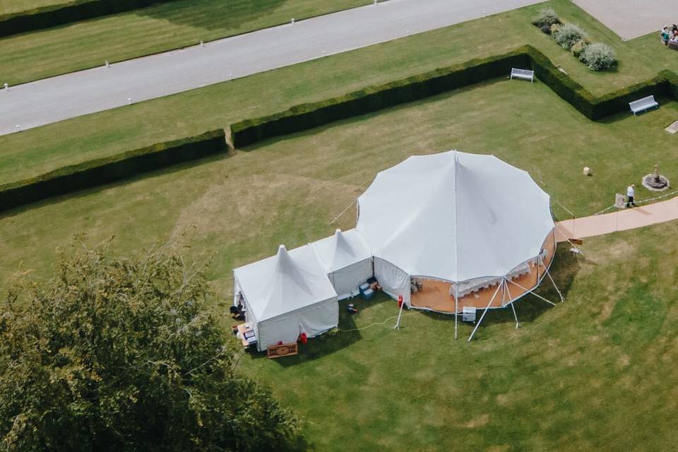 Drone shot of our  14m x 14m