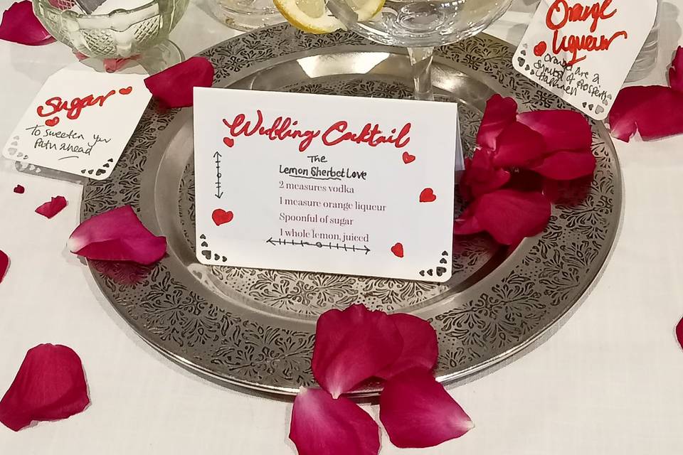 A cocktail wedding ceremony