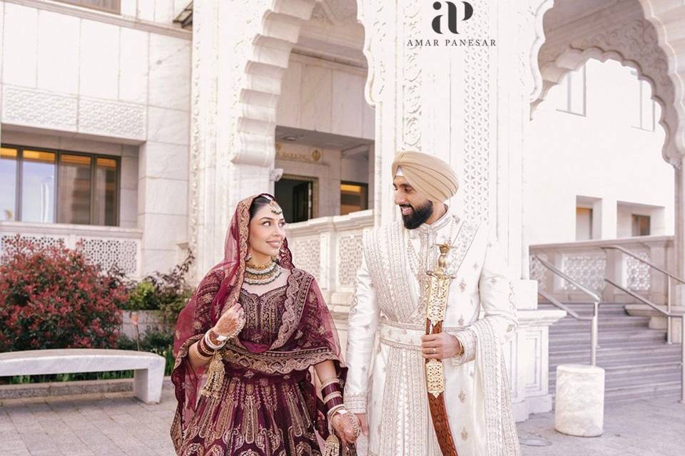 The S & N Anand Karaj burgundy