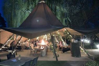 Tipi at night