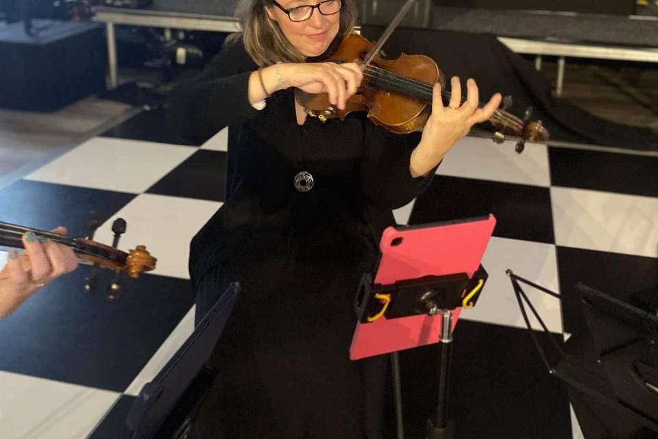 Violinist in action