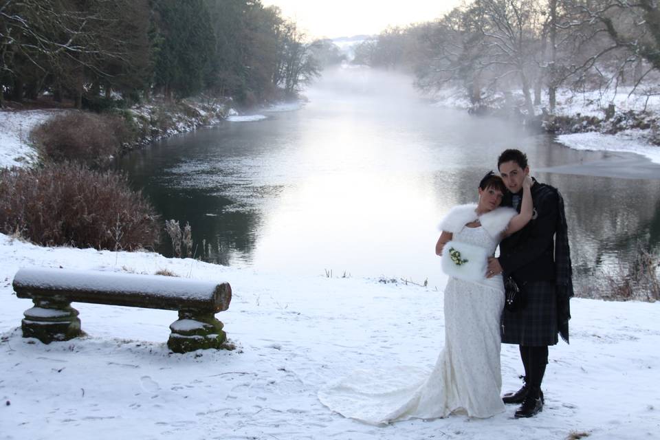 Winter wedding at Friars Carse