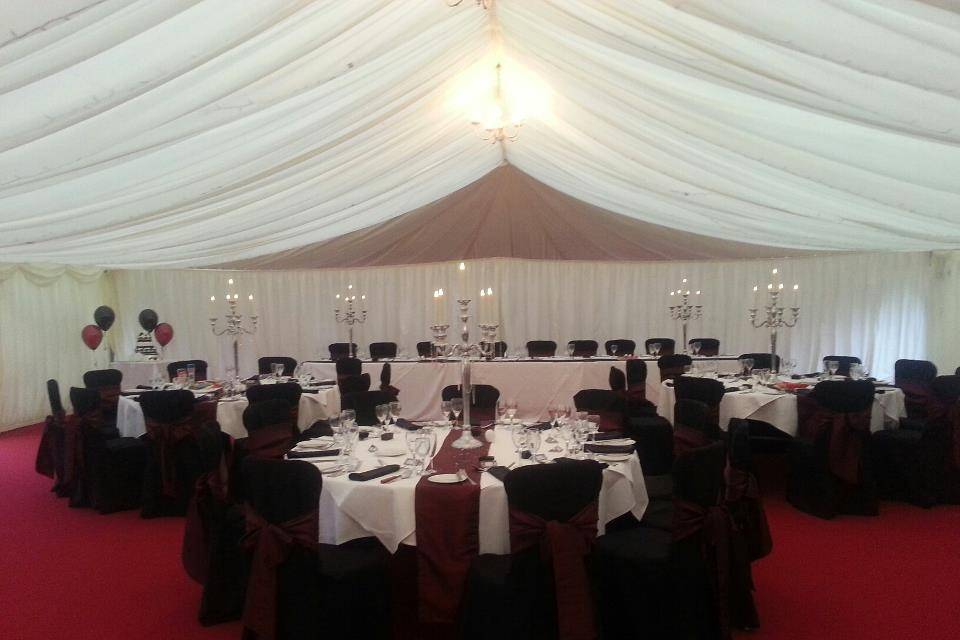 Wedding Marquee set up for approx 35