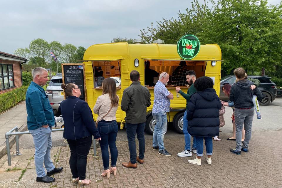 Our trailer at a private event