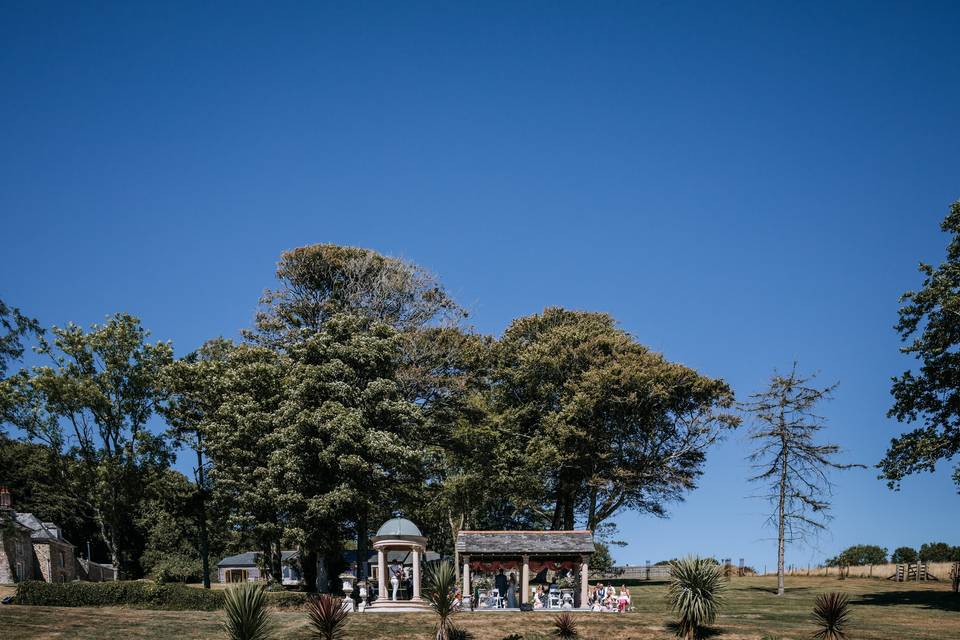 Outdoor ceremony temples