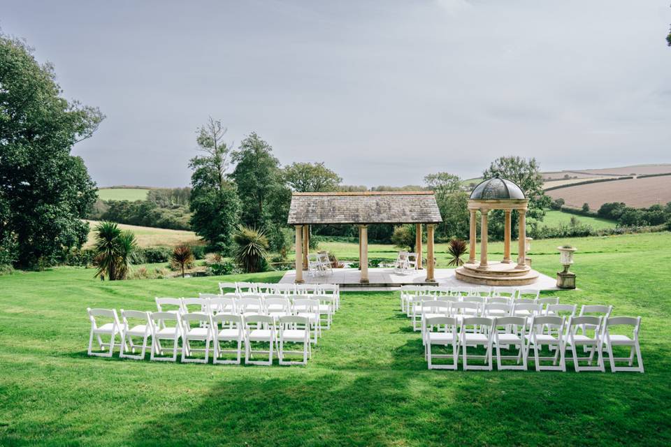 Outdoor ceremony temple