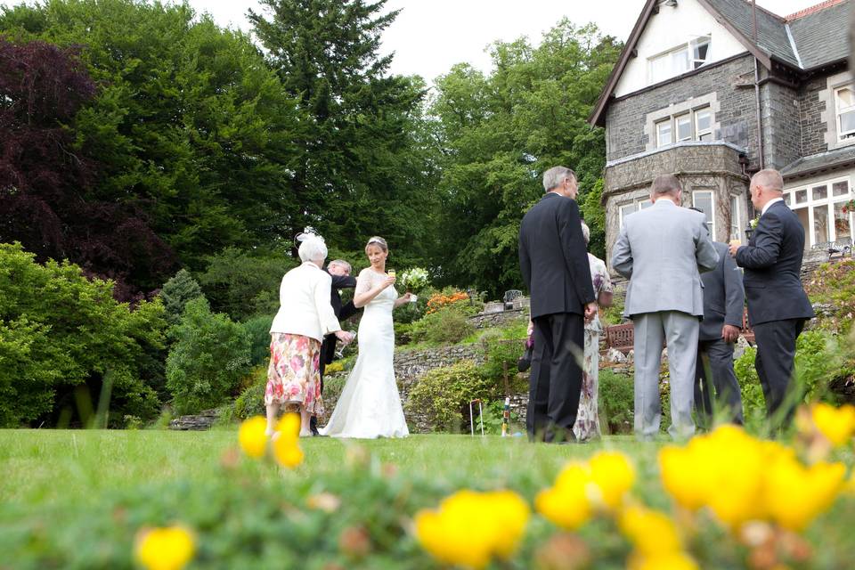 Garden cocktail reception