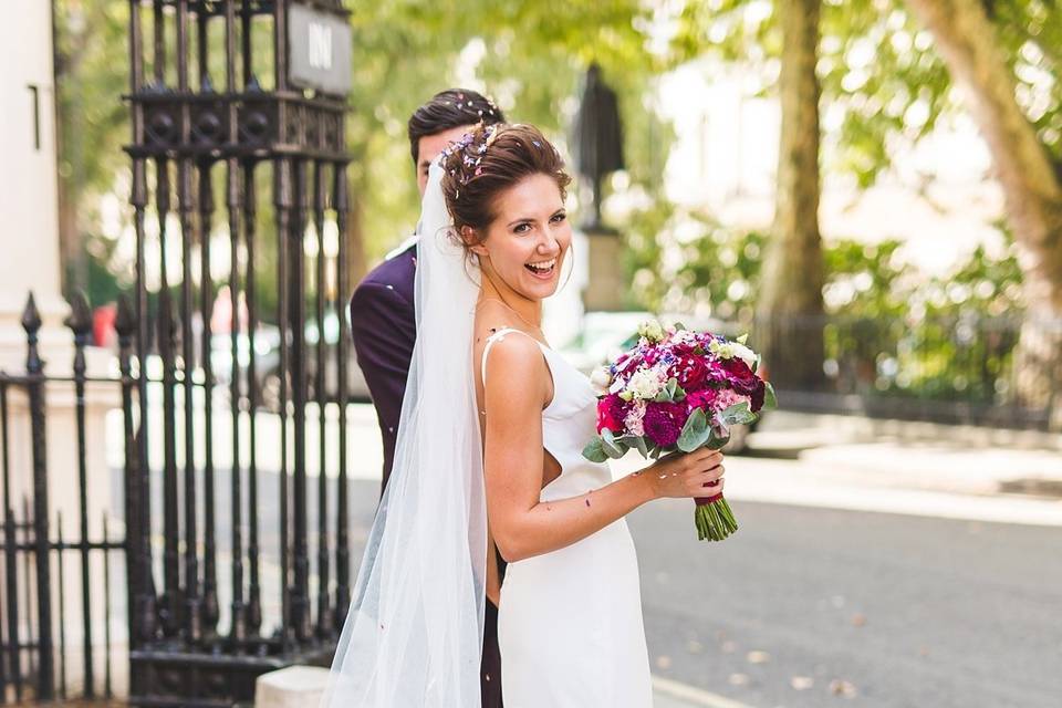 Gorgeous gown and veil