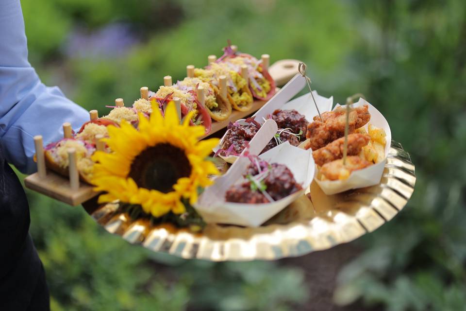 Wedding couple Canapes plate