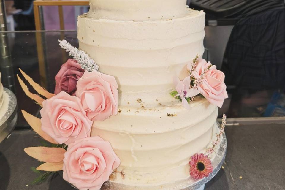 Pink buttercream