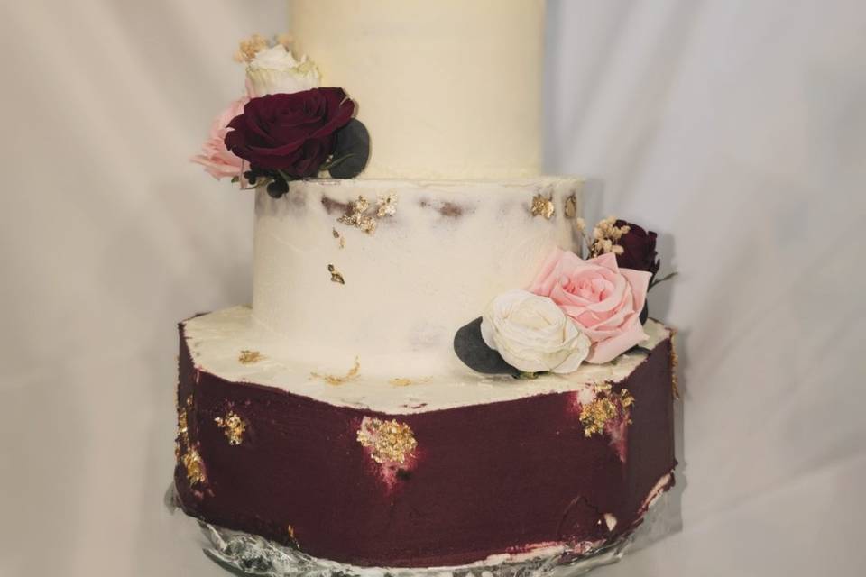 Burgundy buttercream