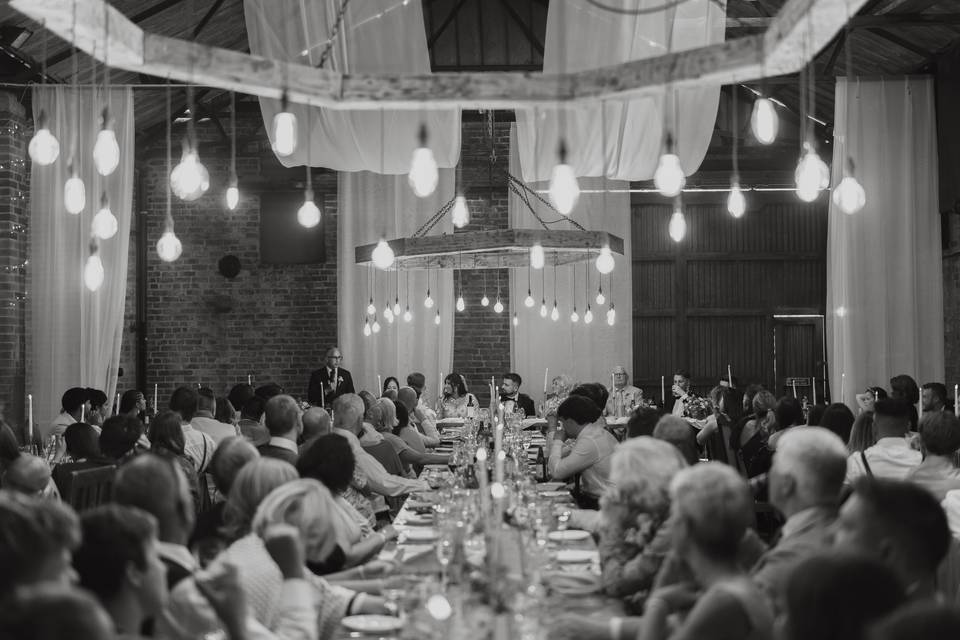 Wedding set up at York venue