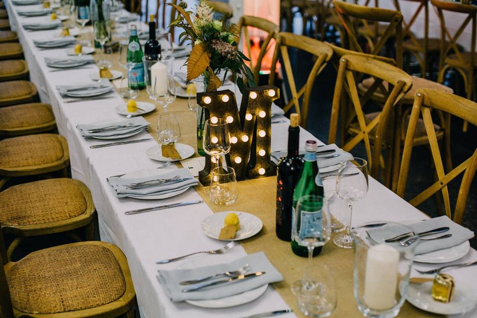 Autumnal Wedding Table Scape