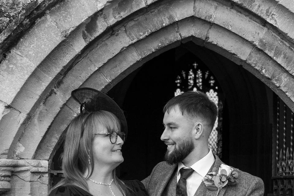 Groom & his mum
