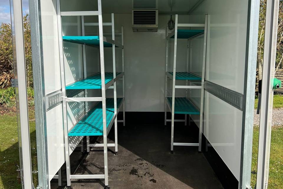 1.5 sides of shelving