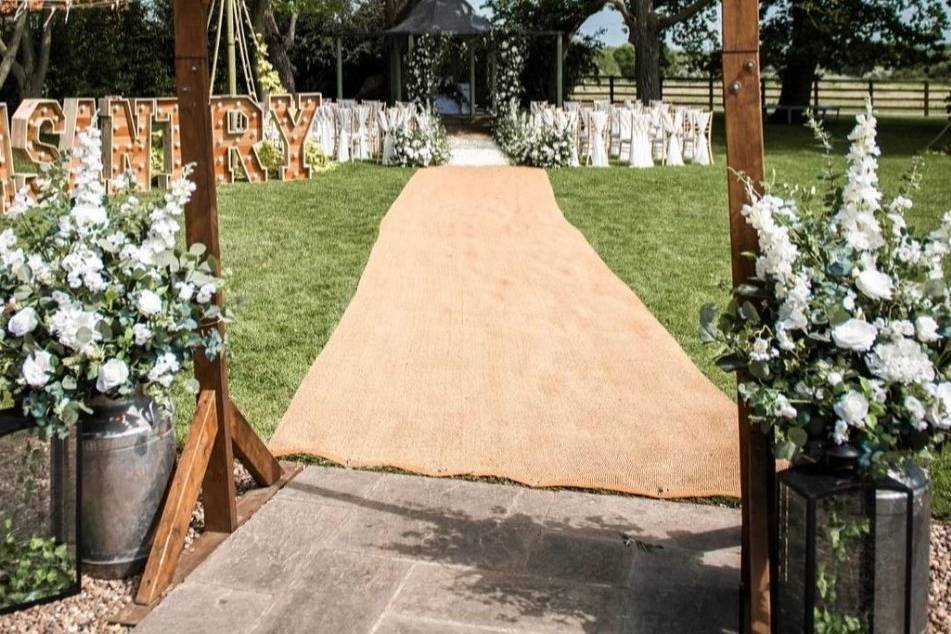 Outdoor Walk down the Aisle