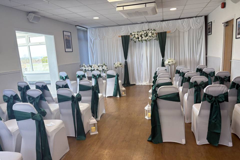 Ceremony room set up