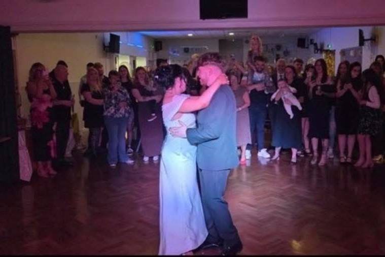 Bride and groom first dance