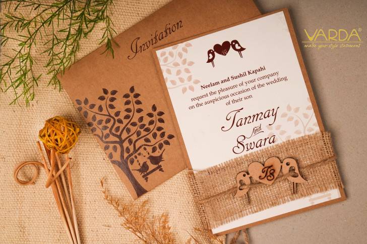 Ecofriendly wedding invitation