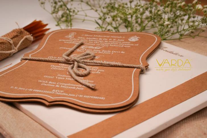 Ecofriendly wedding invitation