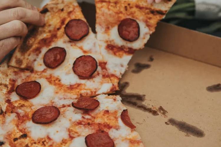 Stone-baked wedding pizza
