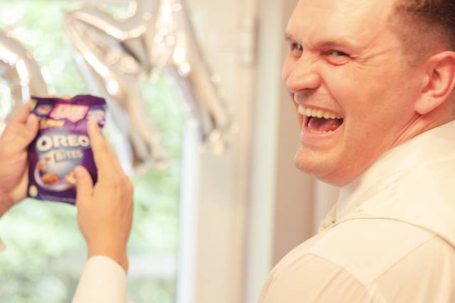 Groom prepares