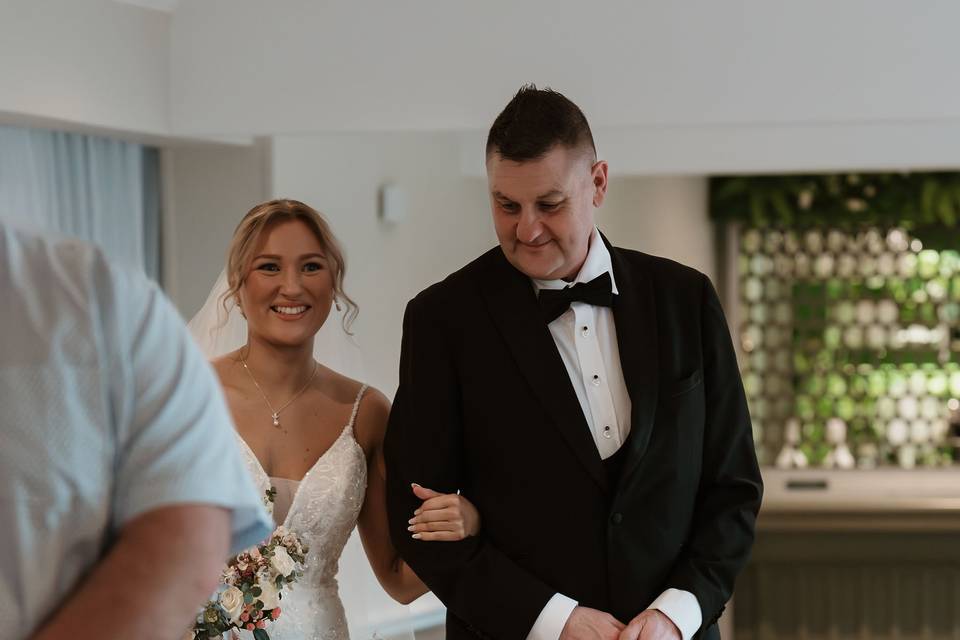 Walking down Aisle