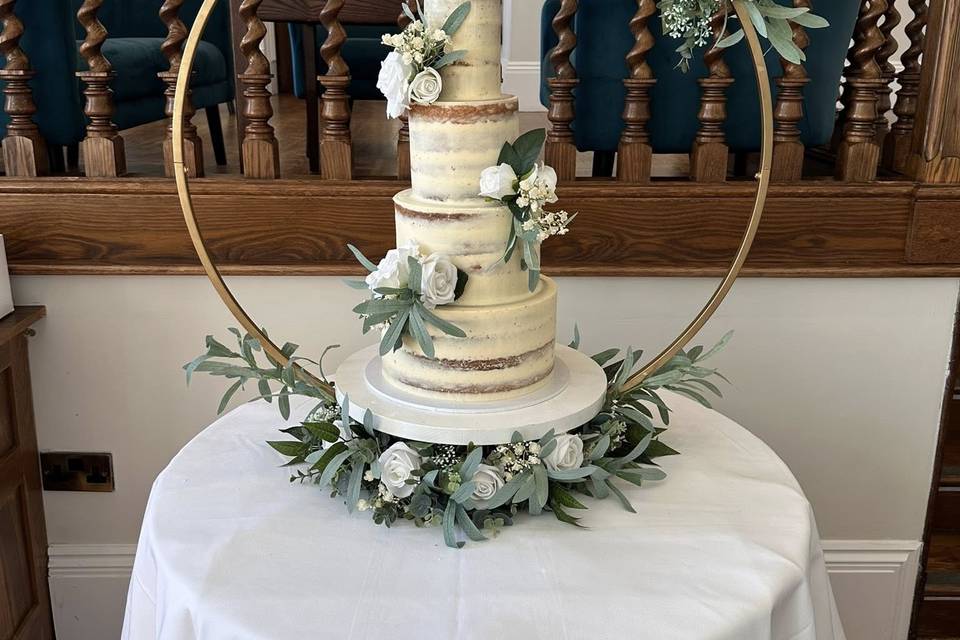 Semi naked Wedding Cake