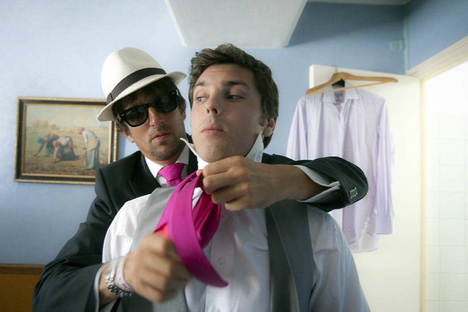 The preparations on the groom