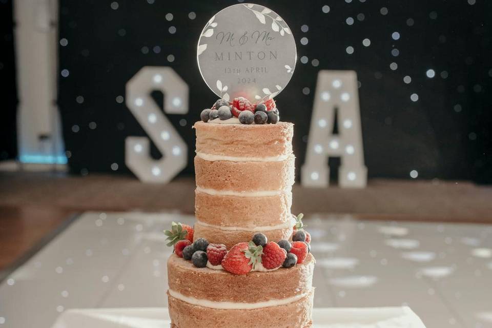 Naked Wedding Cake