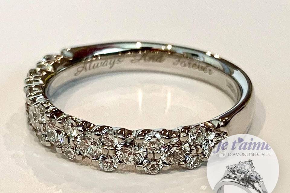 Diamond Flower Wedding Ring