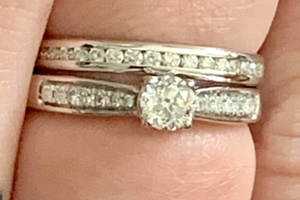 Channel set Wedding Ring