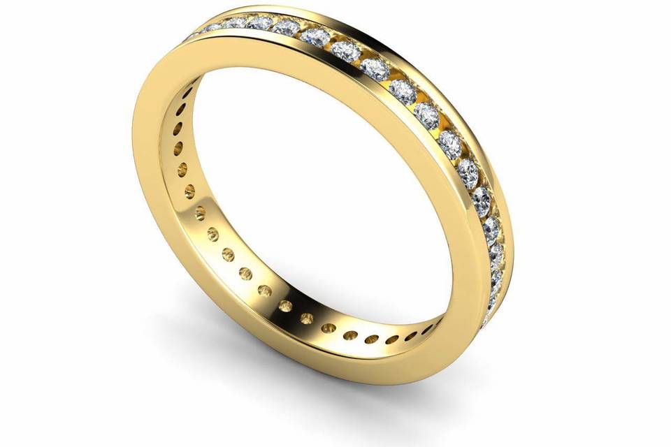 Full set Gold Eternity Ring