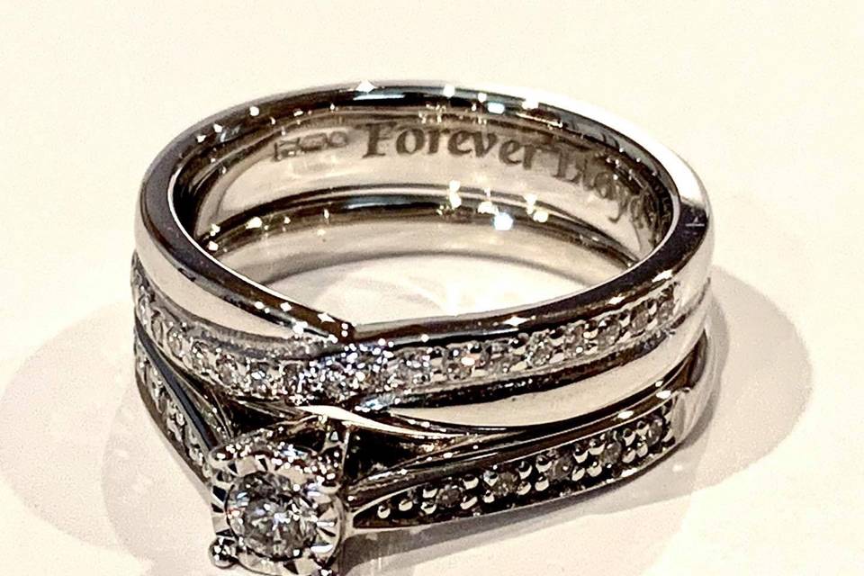 Shaped Diamond Wedding Ring