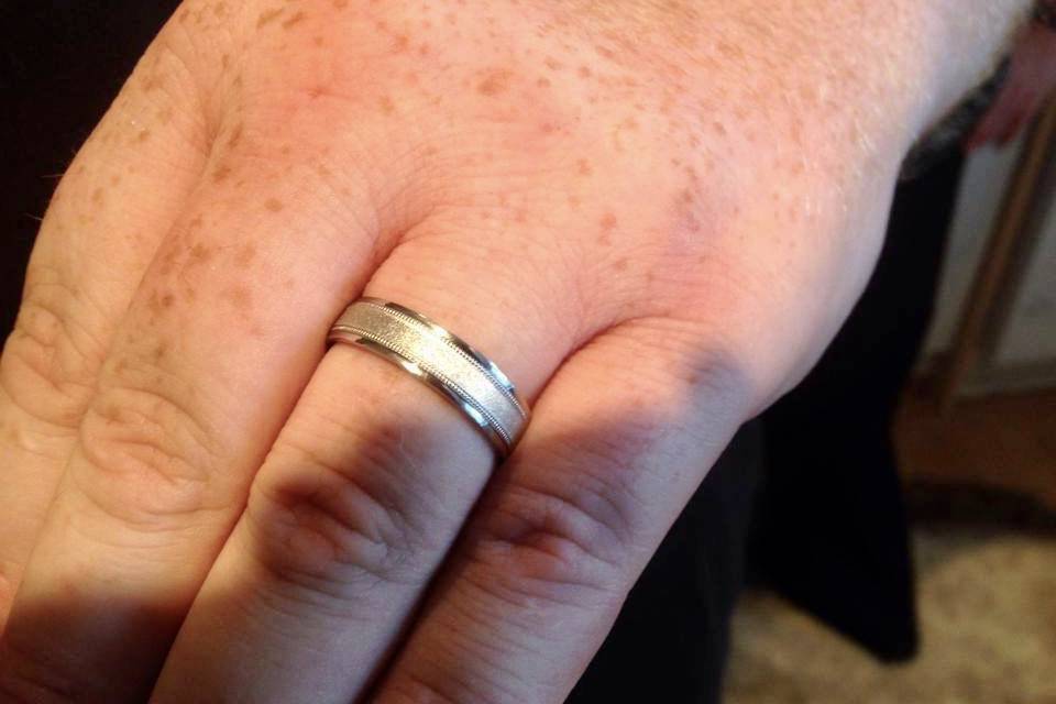 Sandblasted Wedding Rings