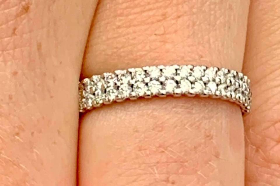 Double row Wedding Ring